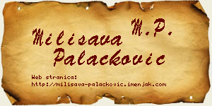 Milisava Palačković vizit kartica